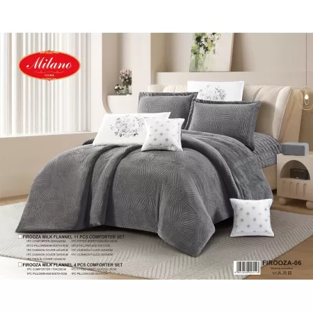 Comforter Firooza Milk Flannel 11 pcs Set Comforter Firooza Milk Flannel 11 pcs Set